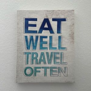 Wall Decor - ‘Eat Well Travel Often’ 20” X 16”